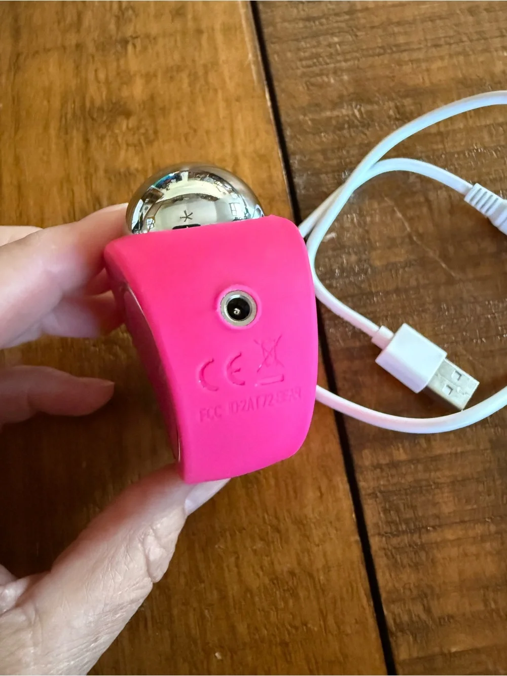 FOREO Bear Hot Pink Dual-Head Facial Massager with USB Charger